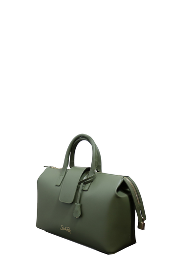 Convertible Executive Leather Bag In Olive Green
